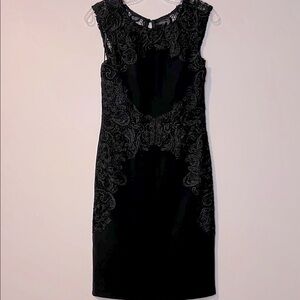 Betsy & Adam Black Sheath‎ Midi Dress